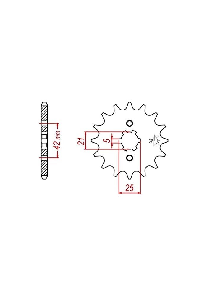 Wivplex 15T Motorcycle Front Sprocket for Yamaha - Image 2