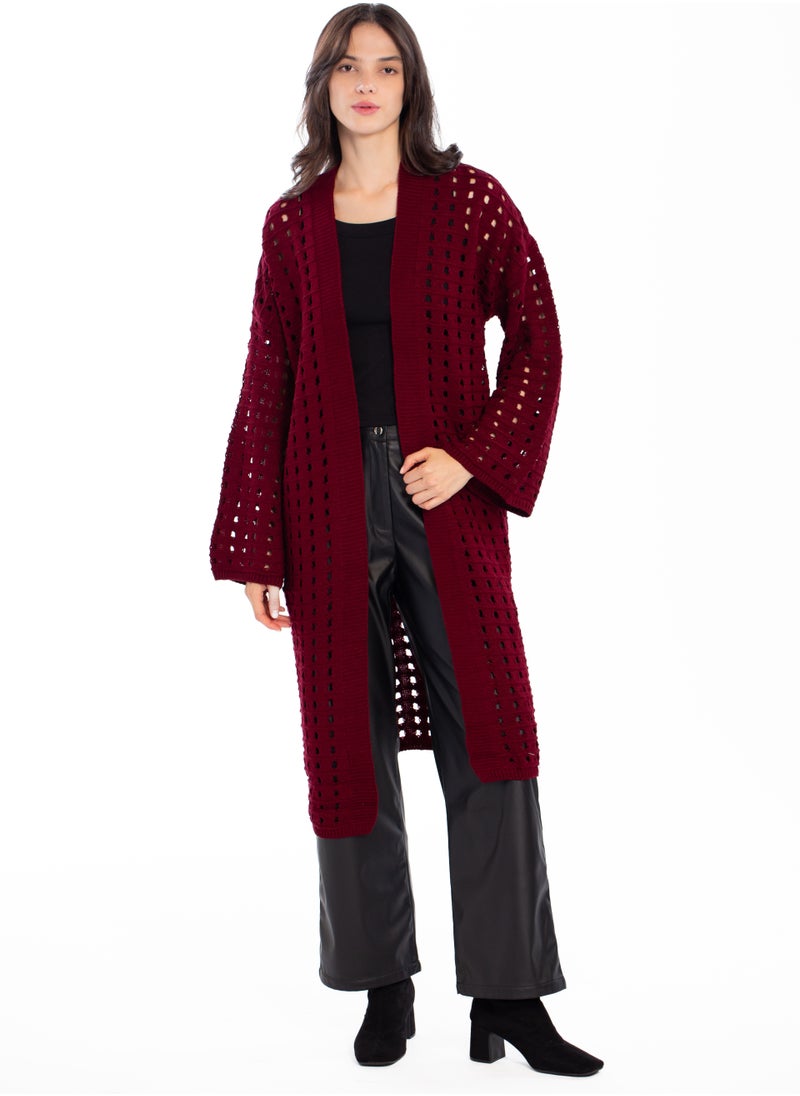 Coctail - cardigan-17217-dark red - Image 1