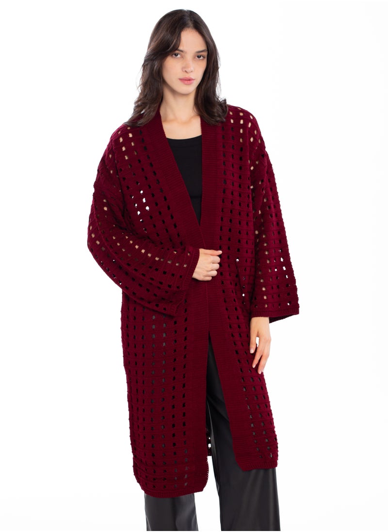 Coctail - cardigan-17217-dark red - Image 1