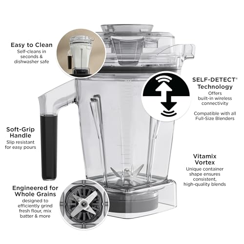 Vitamix 48-ounce Dry Grains Container with SELF-DETECT, BPA-Free, Dishwasher-Safe, Compatible with All Full-Size Vitamix Blenders - Image 2
