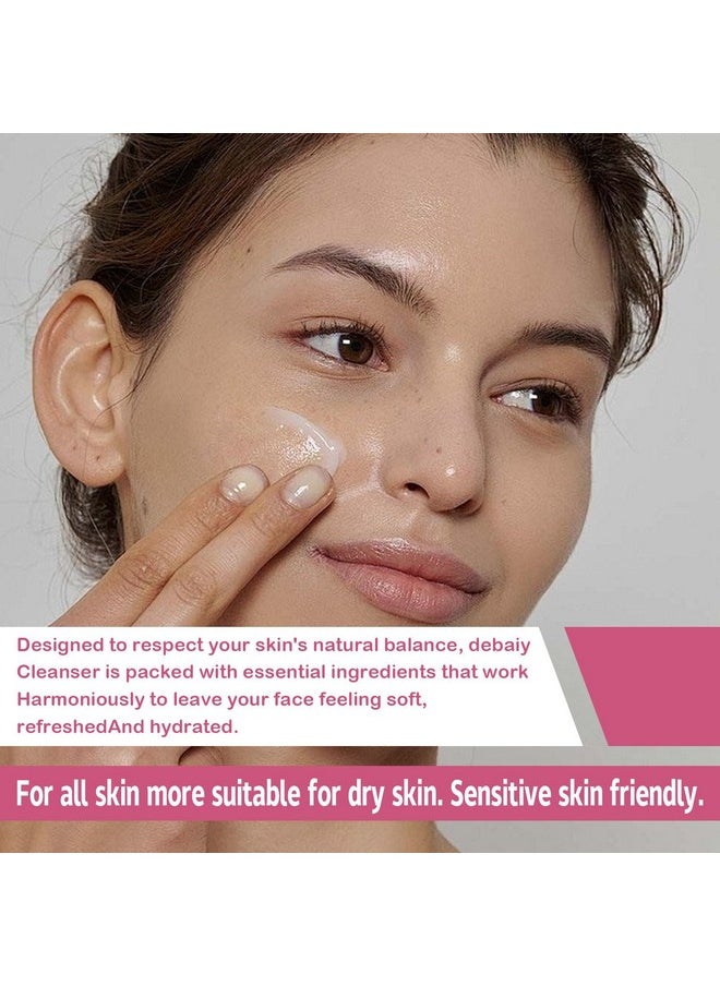 DEBAIY - Rose Non Foaming Hydrating Facial Cleanser With Ceramide Face Wash For Family Makeup Remover For Women Gentle Hydration & Purification (16 Fl Oz) - Image 1