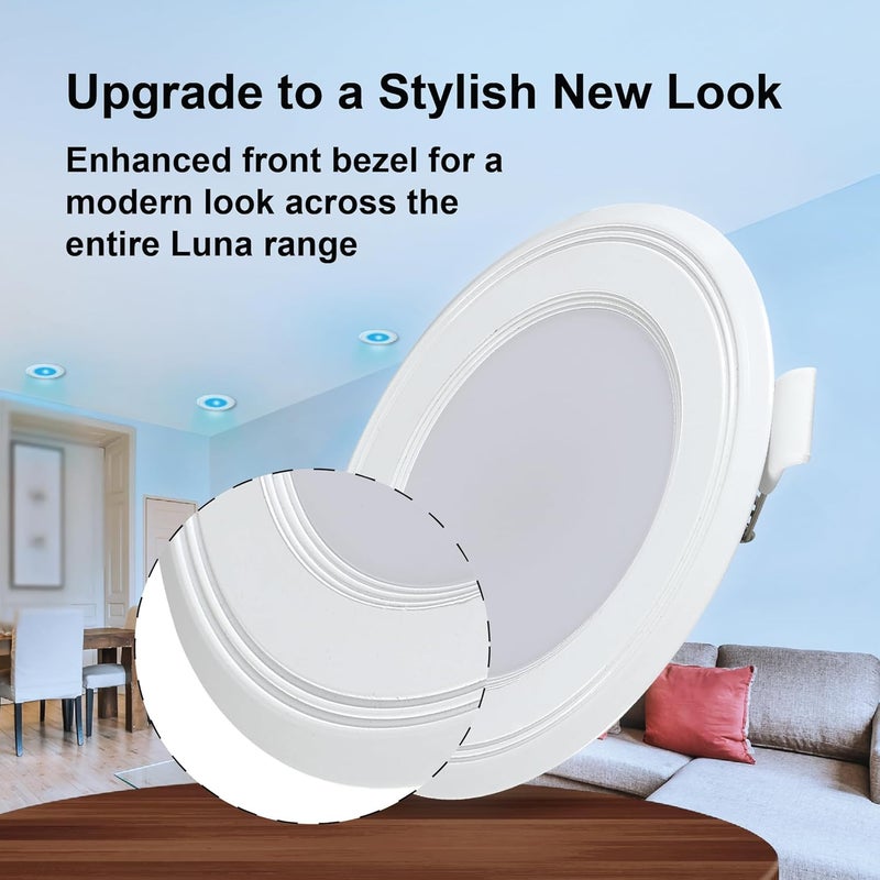 Havells HAVELLS Luna 6W Downlight for Junction Box Round Colour Blue 3 inch Cutout 22mm Height High Voltage Protection Upto 4KV Pack of 1  - Image 3
