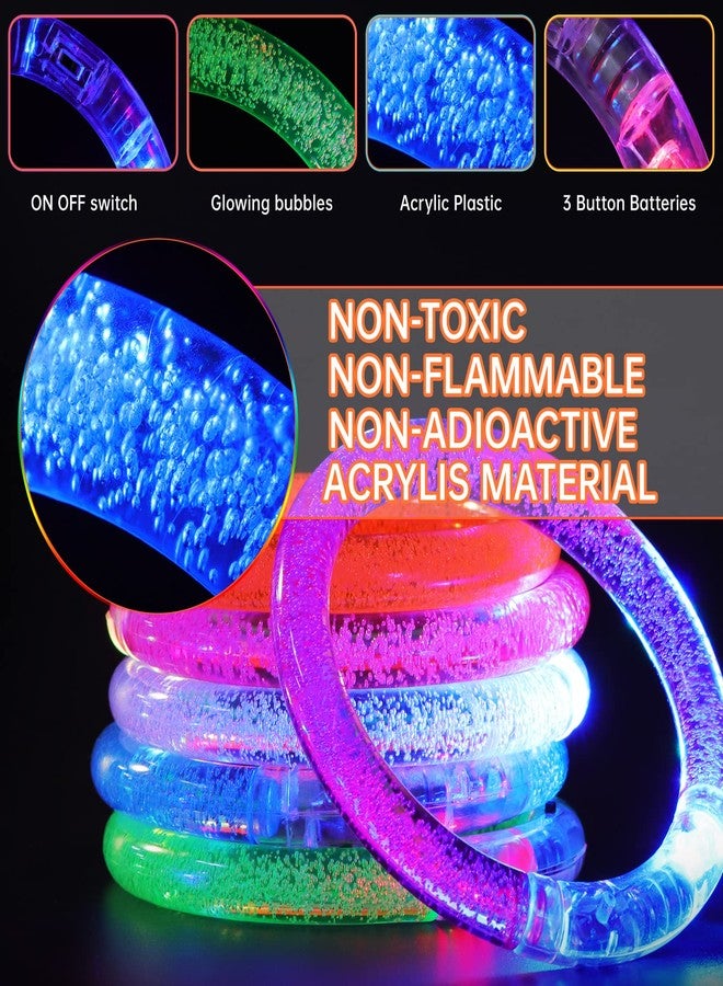 Visen 24 Pack Glow Sticks Bracelets,6 Color LED Bracelets,Light Up Bracelets Toys,Glow In The Dark Party Supplies for Adults,Neon Rave Party Favors for Concert Birthday Carnival Parties Night Events - Image 4