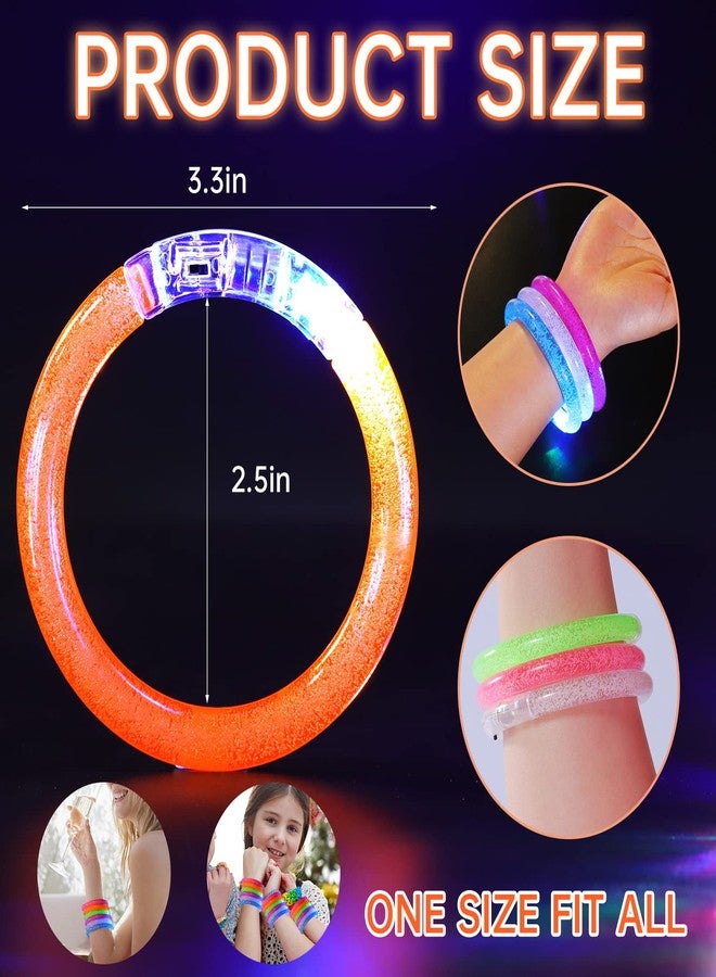 Visen 24 Pack Glow Sticks Bracelets,6 Color LED Bracelets,Light Up Bracelets Toys,Glow In The Dark Party Supplies for Adults,Neon Rave Party Favors for Concert Birthday Carnival Parties Night Events - Image 2