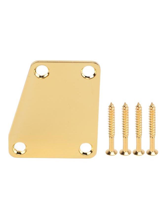 Thoraya - Electric Guitar Neckplate Trapezoidal Metal Neck Plate with Screw for Replacement Gold - Image 1