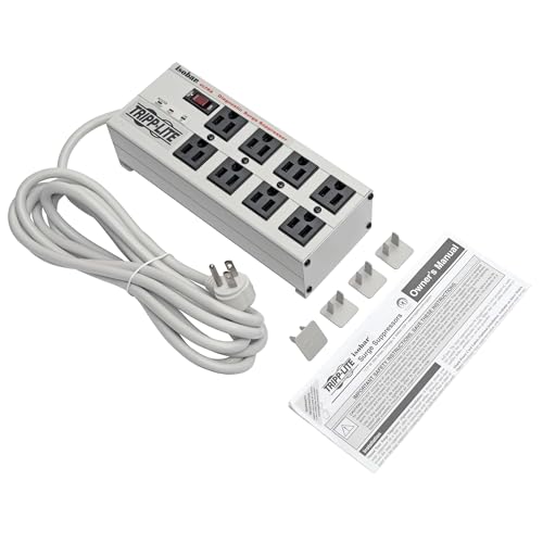 Tripp Lite ISOBAR8ULTRA Isobar 8 Outlet Heavy Duty Power Strip Surge Protector, 3840 Joules, 12ft Cord, Flat Plug, Metal Power Strip, Industrial Garage Work Shop Bench, Under Desk and Wall Mountable - Image 4
