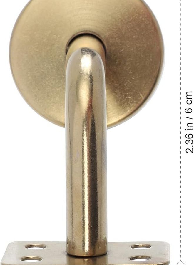 قوسان حائطيان لدرابزين من الفولاذ المقاوم للصدأ عالي المتانة، مع طلاء ذهبي معدني - Image 4