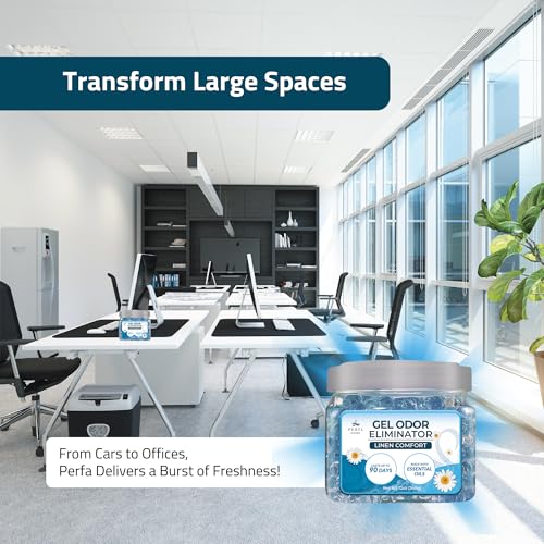 Perfa Scented Gel Air Freshener | (Pack of 2) Linen Comfort Gel Air Fresheners for Home, Office, and Small Spaces | Lasts 90 Days for Improved Home Fragrance | Essential House Air Freshener by Perfa - Image 3