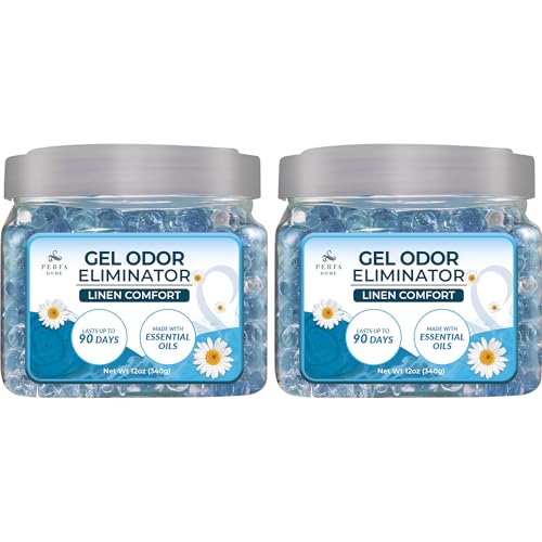 Perfa Scented Gel Air Freshener | (Pack of 2) Linen Comfort Gel Air Fresheners for Home, Office, and Small Spaces | Lasts 90 Days for Improved Home Fragrance | Essential House Air Freshener by Perfa - Image 1