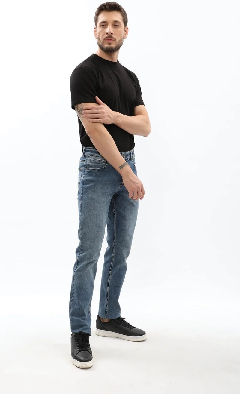 Banny Jeans Men's Dark Blue Regular Fit Jeans