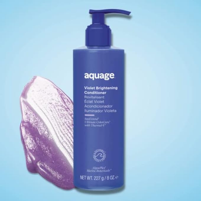 Aquage VIOLET BRIGHTENING CONDITIONER, BOOSTS SHINE TO BRIGHTEN BLONDE, NOURISHES HAIR, 8 OZ - Image 2