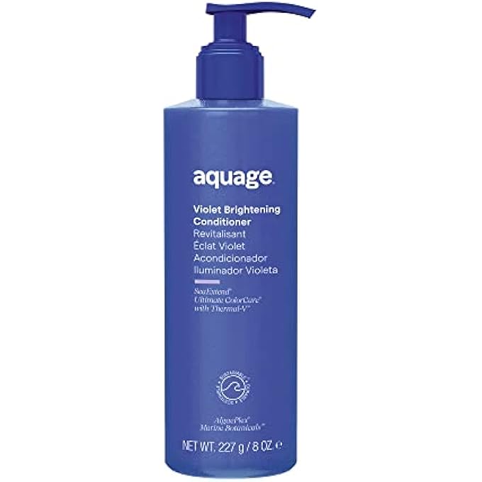 Aquage VIOLET BRIGHTENING CONDITIONER, BOOSTS SHINE TO BRIGHTEN BLONDE, NOURISHES HAIR, 8 OZ - Image 1