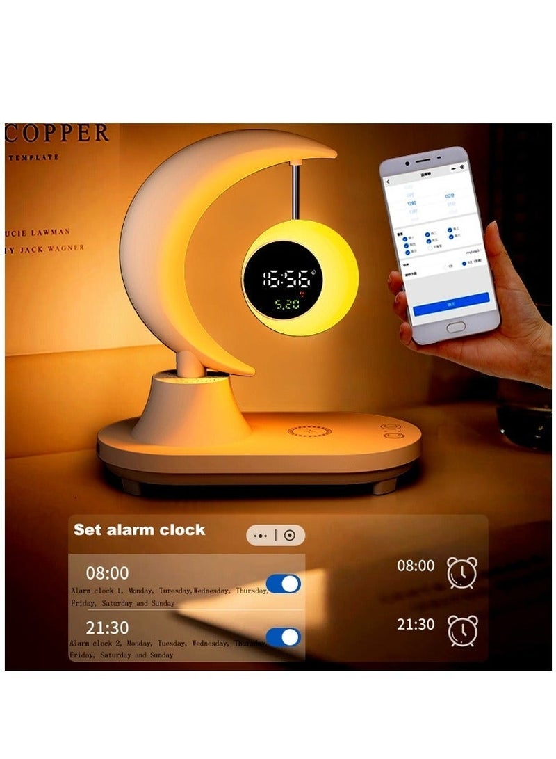 Raxoom Basic Model Bluetooth Moon Audio Atmosphere Light Infinitely Dimmable With Clock Display - Image 2
