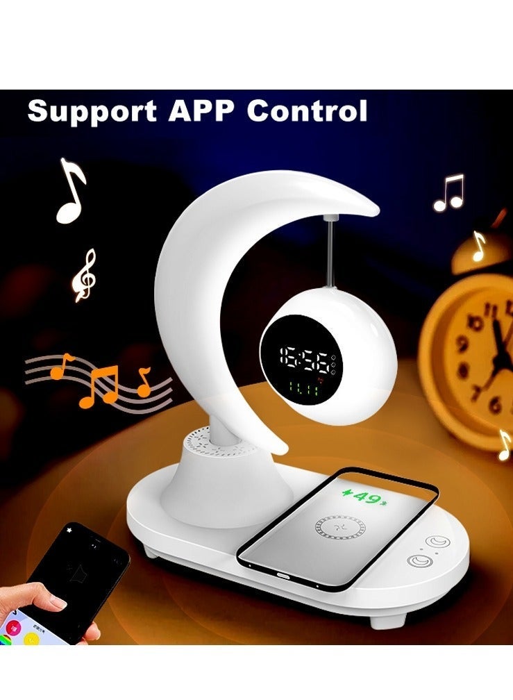 Raxoom Basic Model Bluetooth Moon Audio Atmosphere Light Infinitely Dimmable With Clock Display - Image 4