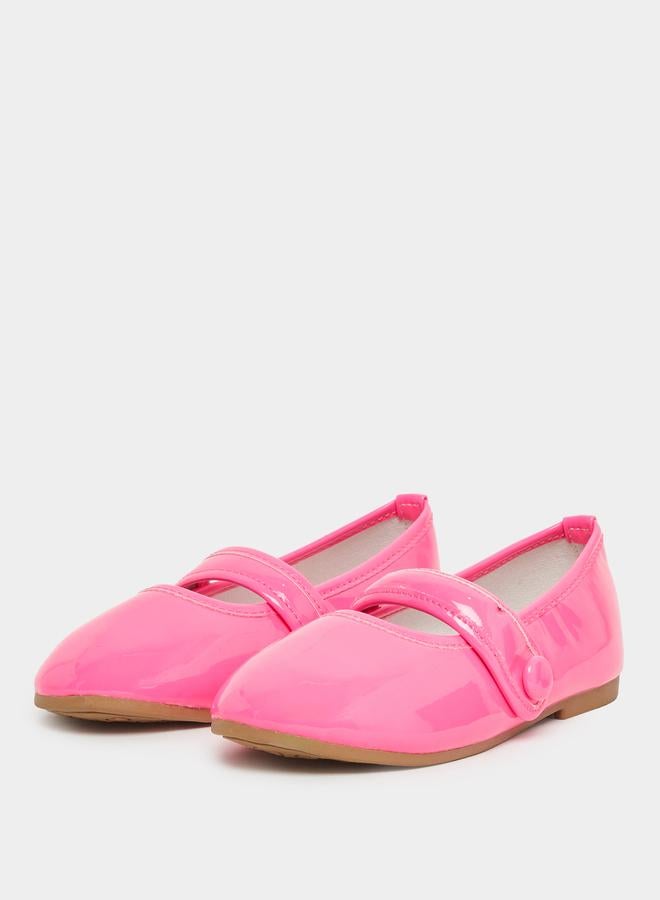 Styli Solid Ballerinas with Hook and Loop Closure - Image 2