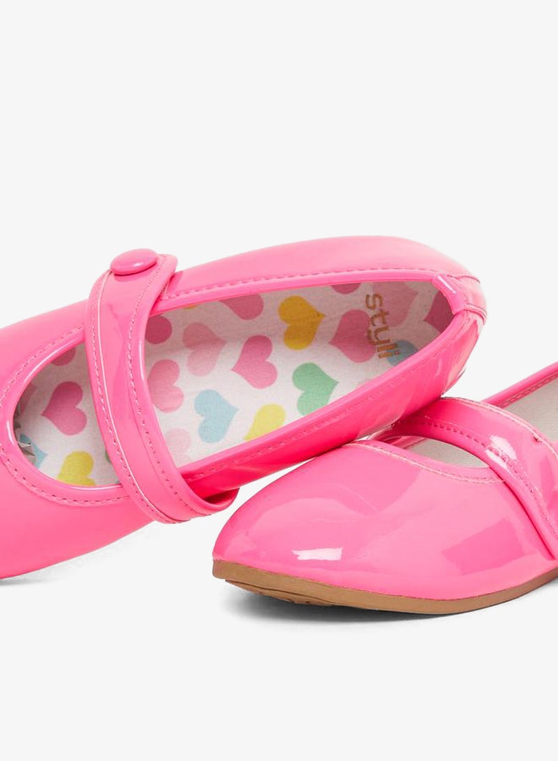 Styli Solid Ballerinas with Hook and Loop Closure - Image 3