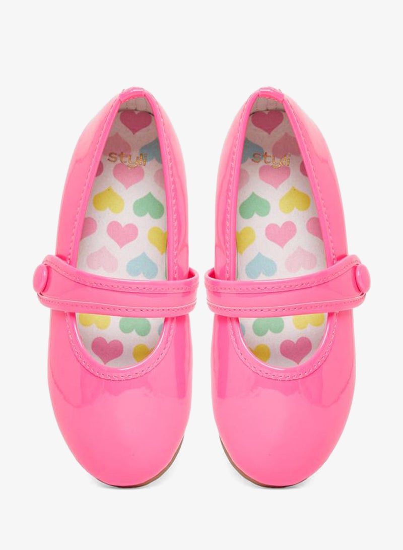 Styli Solid Ballerinas with Hook and Loop Closure - Image 5