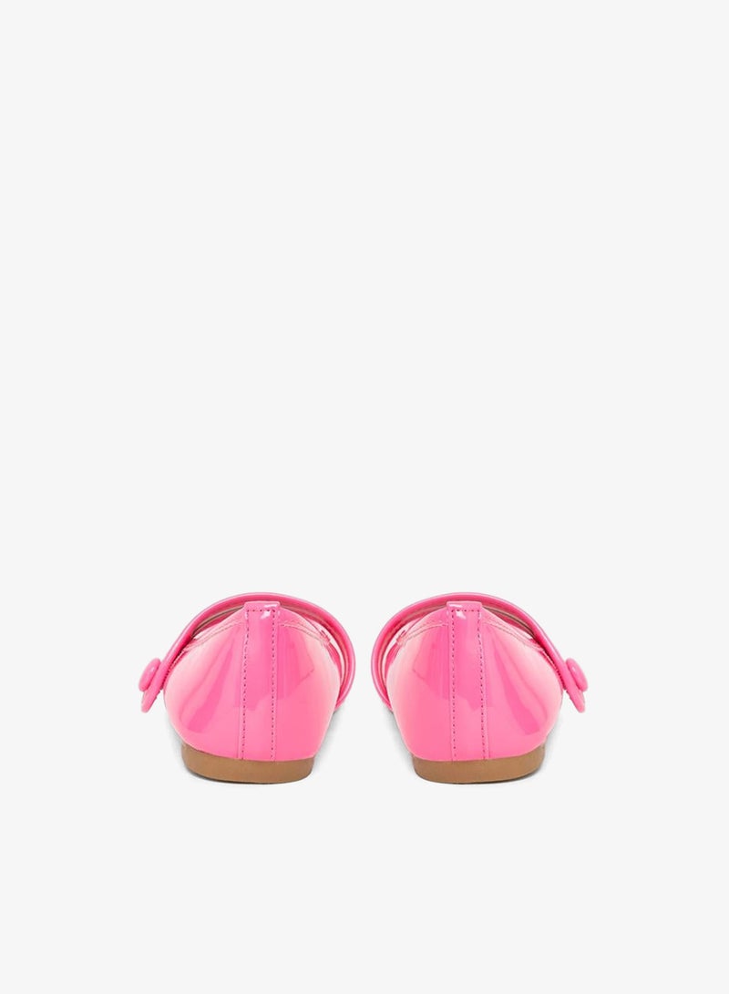 Styli Solid Ballerinas with Hook and Loop Closure - Image 4