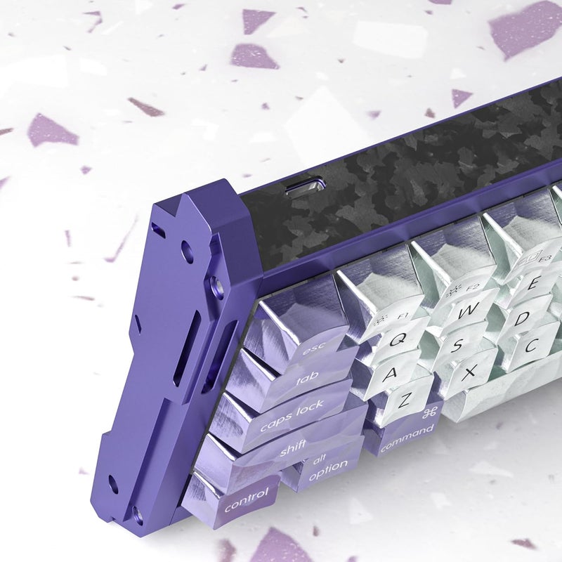 kutethy KY60 Anodizing Aluminum CNC Case for 60% Mechanical Gaming Keyboard - Mecha Purple - Image 3