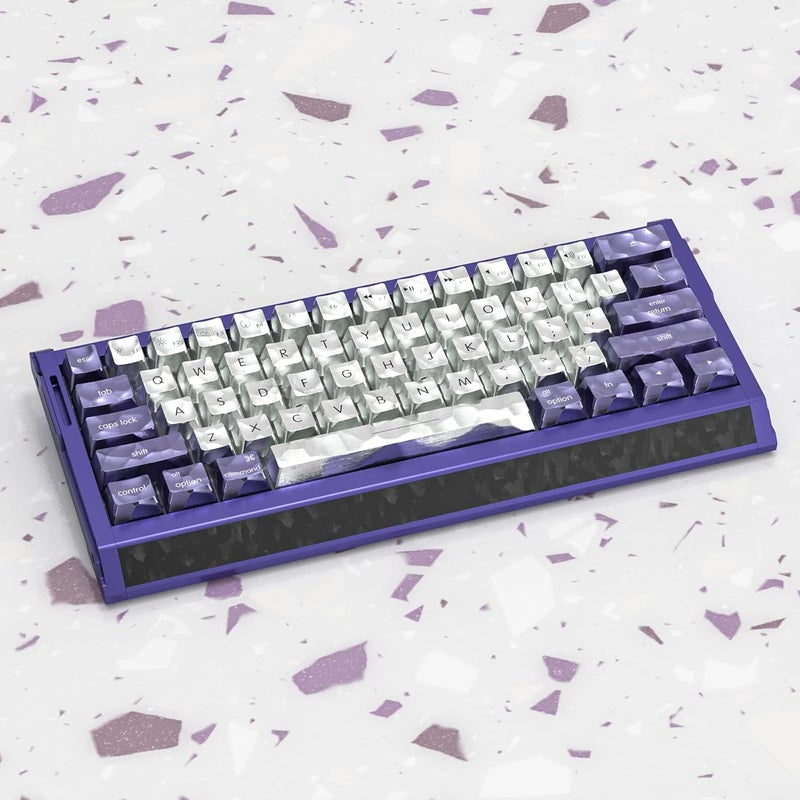 kutethy KY60 Anodizing Aluminum CNC Case for 60% Mechanical Gaming Keyboard - Mecha Purple - Image 4