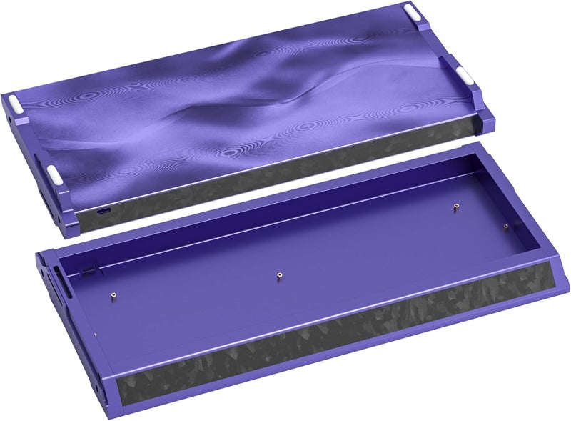 kutethy KY60 Anodizing Aluminum CNC Case for 60% Mechanical Gaming Keyboard - Mecha Purple - Image 1