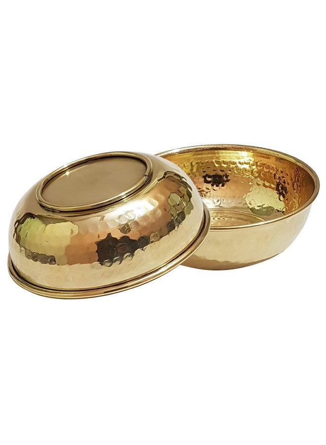 Pure Source India Brass Hammered Bowl (Gold, 150ml) - 6 Piece - Image 2
