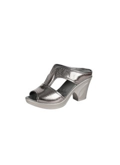 Michelle Morgan 092-2874 Michelle Morgan Ladies Block Heel Sandals 19017-62 Pewter  - Image 1