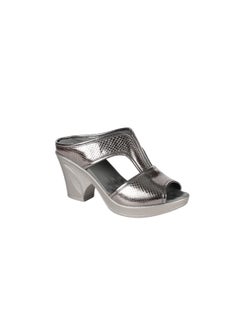 Michelle Morgan 092-2874 Michelle Morgan Ladies Block Heel Sandals 19017-62 Pewter  - Image 2