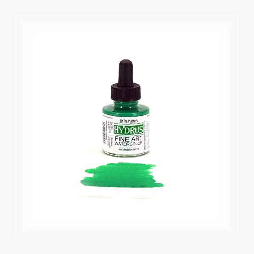 Dr. Ph. Martin's Hydrus Fine Art Watercolor, 1.0 oz, Viridian Green (18H) (400250-18H) - Image 2