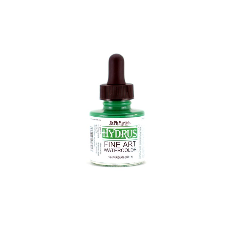Dr. Ph. Martin's Hydrus Fine Art Watercolor, 1.0 oz, Viridian Green (18H) (400250-18H) - Image 4