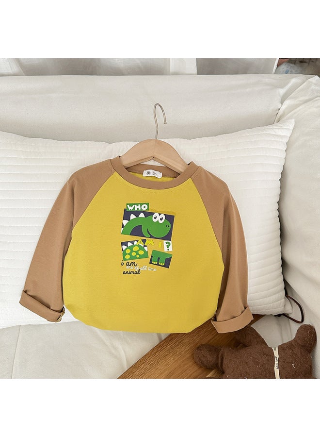 Children's T-shirt Autum New Product Boys And Girls Round Neck Cartoon Bottoming Shirt Baby Loose Casual Long-sleeved T-shirt