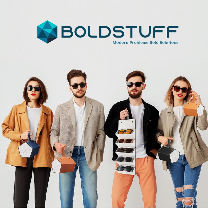 BOLDSTUFF Premium Sunglass Organizer - Travel Case for Multiple Pairs, Portable Sunglasses Case with Slots - Image 2