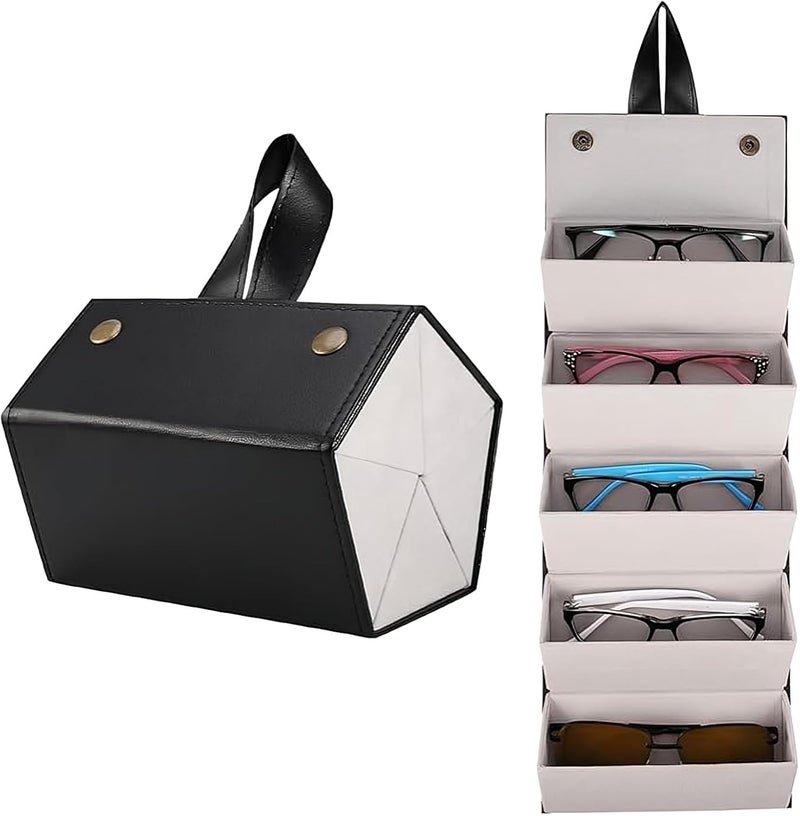 BOLDSTUFF Premium Sunglass Organizer - Travel Case for Multiple Pairs, Portable Sunglasses Case with Slots - Image 1
