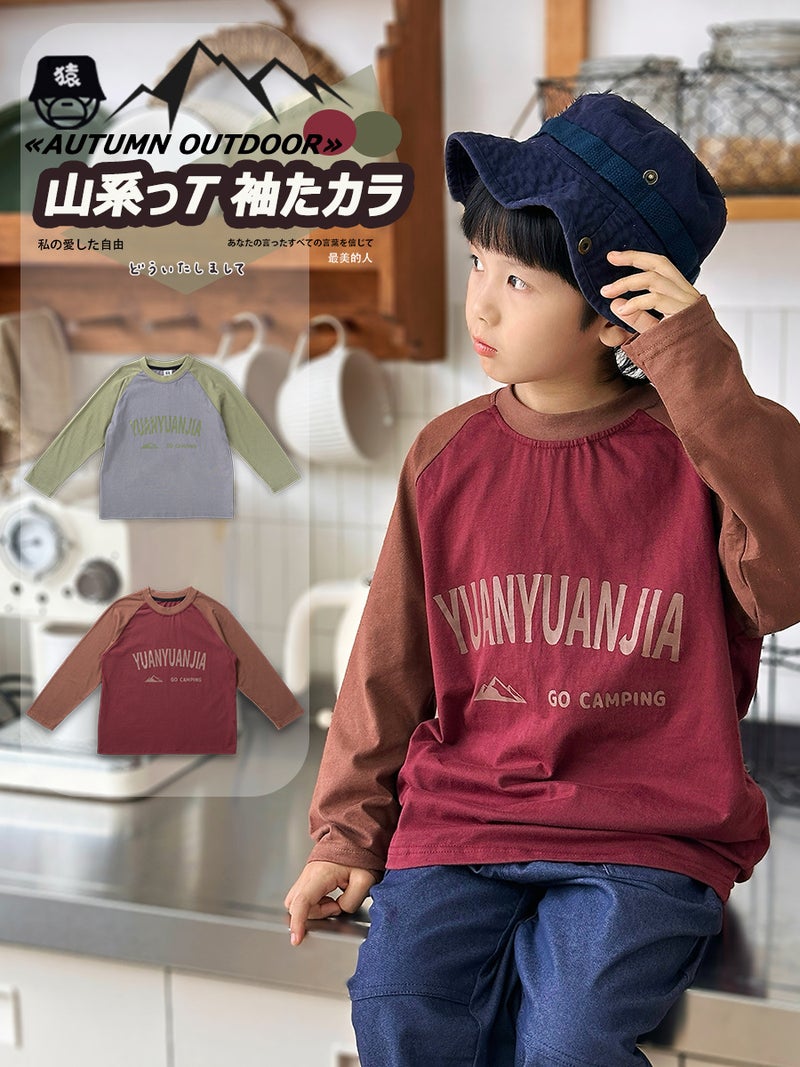 Boys' Long-Sleeved T-Shirt, Aoyuanjia Children'S T-Shirt, All-Cotton, Autumn Color-Blocked Raglan, Color-Blocked Long-Sleeved T-Shirt For Young Children - Image 4