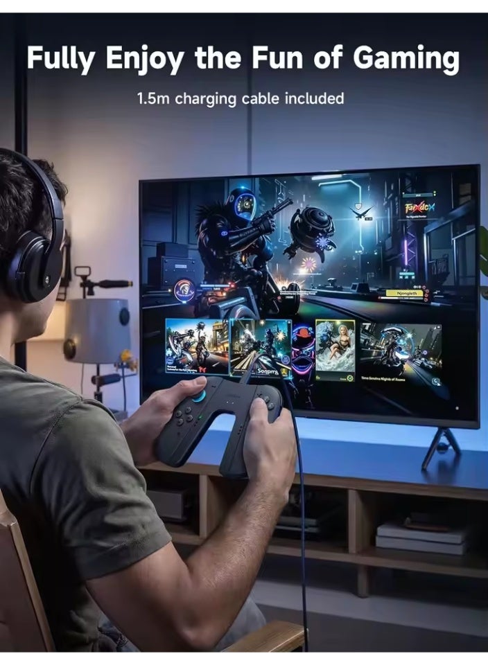 JSAUX Switch 2 Charging Grip Bundle, Magnetic Grip Controller, Play While Charging Compatible with Switch 2 Joycons Accessories - Image 3