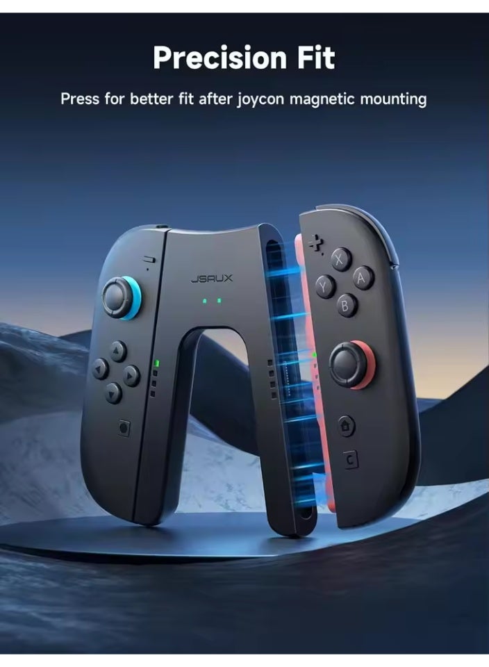 JSAUX Switch 2 Charging Grip Bundle, Magnetic Grip Controller, Play While Charging Compatible with Switch 2 Joycons Accessories - Image 5