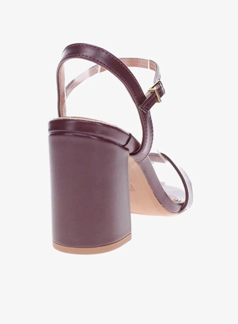 VIZZANO Red Mid Heels Sandals for Women – Sling Back Heel Sandals for Girls with Ankle Strap for Women | Best Price UAE