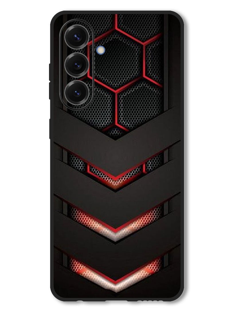 Theodor Case Compatible with Samsung Galaxy M56 6.74 Inch Protection Shockproof Bumper Cover red & black - Image 1