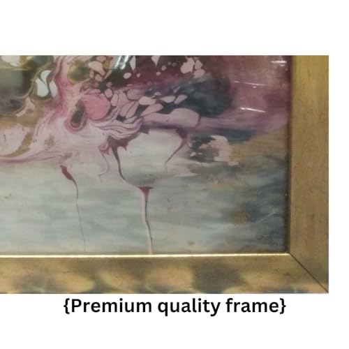 DEKORSTATION Abstract Background Pink and Gold Colorful Floating Frame Canvas Wall Painting for Home and Office Décor (24 Inch L x 12 Inch H) - Image 5