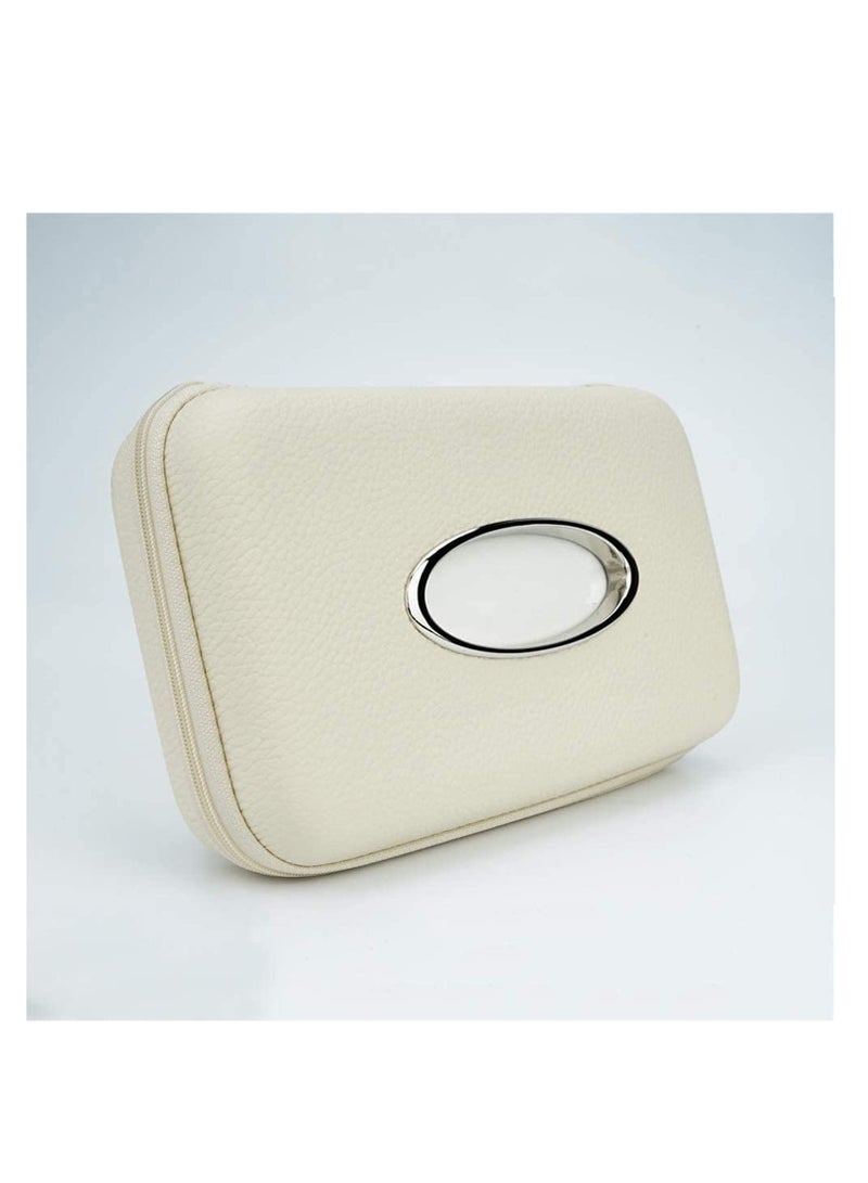 SYOSI Car Tissue Holder, Sun Visor Napkin Holder, Car Visor Tissue Holder, PU Leather Backseat Tissue Case Holder for Car, Door Back Seat Pocket Interior Accessories Vehicle (Beige)  - Image 4