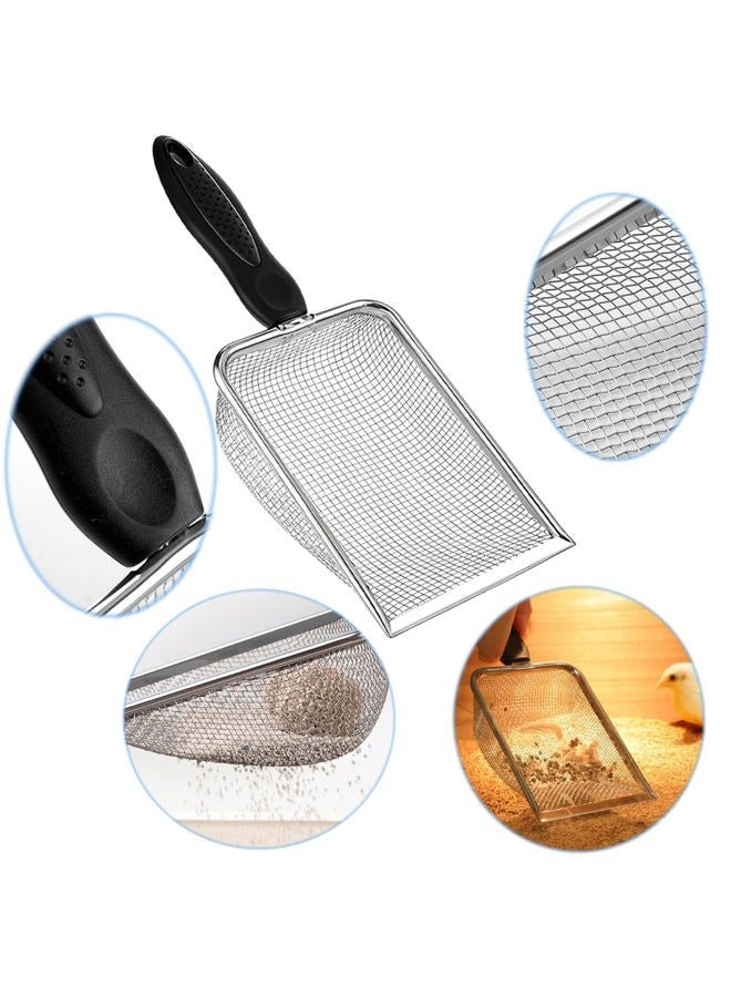 itPlus Cat Litter Scoop, Stainless Steel Cats Sturdy Mesh Scooper Kitty Litter Scoop with Long Handle Deep Shovel Sifter for All Litter Types Metal Cat Scooper for Litter Box - Image 4
