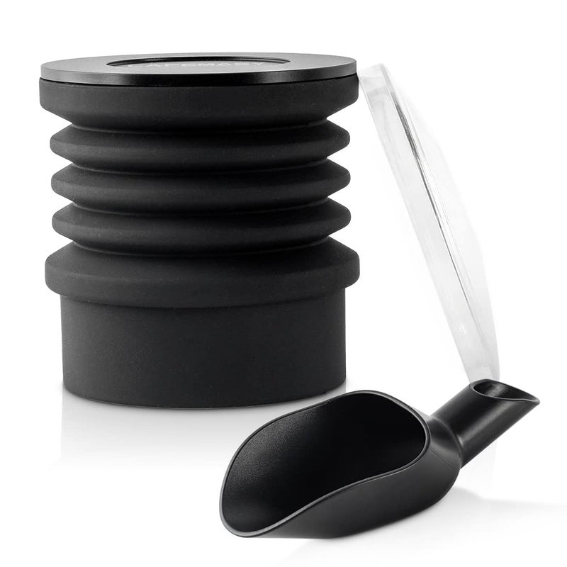 CAFEMASY Espresso Coffee Grinder Single Dose Hopper with Silicone Bellow Air Blower Blaster for Blow Out Residual Coffee Grinds Compatible for Mazzer Niche Zero Mahlkonig EK43 Fiorenzato Grinder