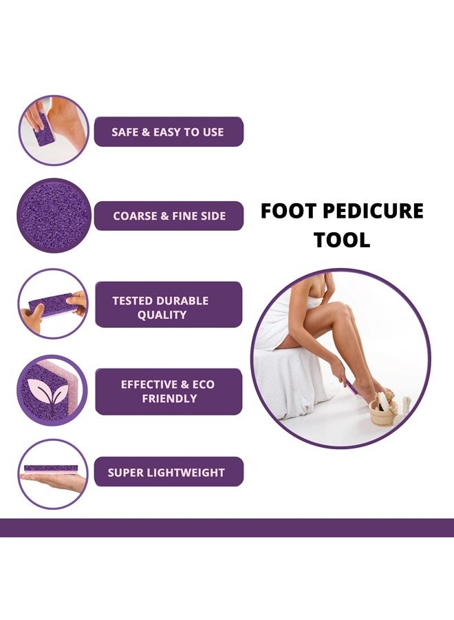 Love Pumice Love Natural Pumice Stone for Feet - Ultimate 2-in-1 Scrubber and Professional Exfoliating Rock for Feet Hands Body Care - Pumice Stone for Dead Skin & Callus Removal (Purple) - Image 2