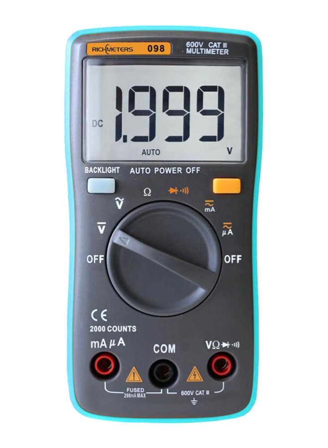 NIBEMINENT Digital Multimeter Tester Grey/Blue 16x3x9centimeter - Image 1