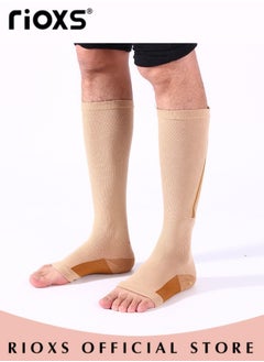 RIOXS 3 Pairs High Compression Socks for Mens and Womens Support Circulation Recovery Athletic Fit Running Splints Flight Travel Boost Endurance Protection Achilles Tendon  - Image 5
