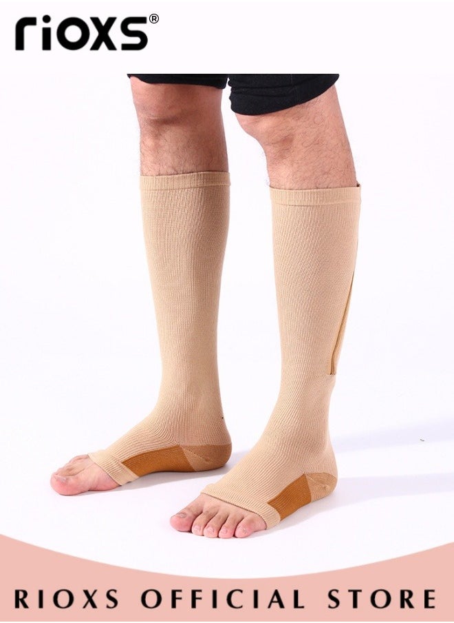 RIOXS 3 Pairs High Compression Socks for Mens and Womens Support Circulation Recovery Athletic Fit Running Splints Flight Travel Boost Endurance Protection Achilles Tendon  - Image 5