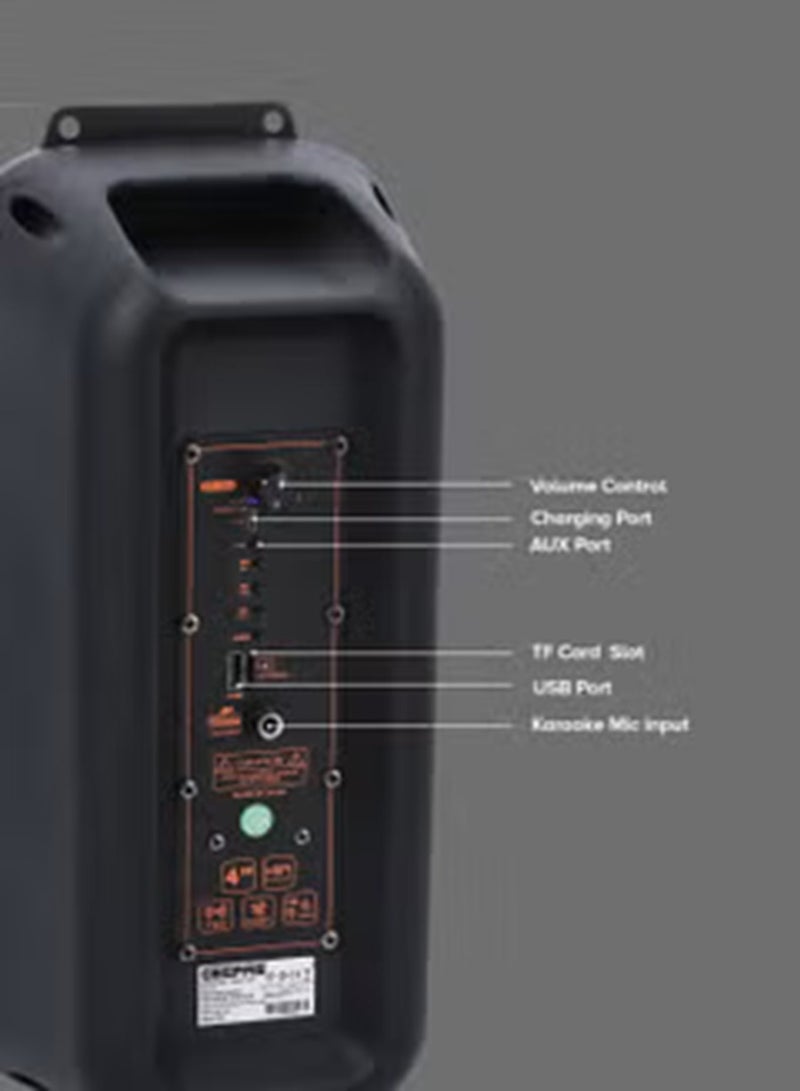 Rechargeable Portable Speaker, Portable Handle with 2500 MAH Huge Battery| TWS Connection & Compatible with BT/ USB/ AUX/ FM/ Micro SD | Ideal for Home, Hotels, Trips & Outdoor - Image 3