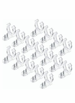 150 Pieces 1/2 Inch LED Rope Light Clips Holder with 300 Screws Clear PVC Mounting for Christmas Hanging Outdoor Wall Mount Light, Family Parties Wedding Ceremonies