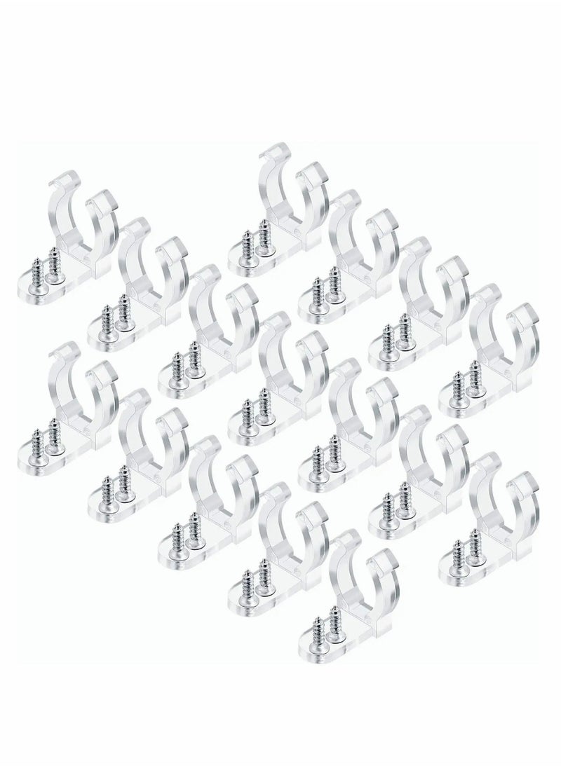 Y&D - 150 Pieces 1/2 Inch LED Rope Light Clips Holder with 300 Screws Clear PVC Mounting for Christmas Hanging Outdoor Wall Mount Light, Family Parties Wedding Ceremonies - Image 1