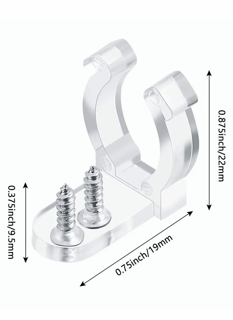 Y&D - 150 Pieces 1/2 Inch LED Rope Light Clips Holder with 300 Screws Clear PVC Mounting for Christmas Hanging Outdoor Wall Mount Light, Family Parties Wedding Ceremonies - Image 1